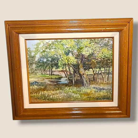 Original Oil Painting On Canvas Landscape Framed Texas Artist Mickey Henderson‎ - Picture 3 of 12